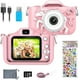 thumbnail image 1 of Cámara digital para niños, foto de 20 MP y vídeo HD de 1080p, lente dual, cámara para selfies, zoom 8x, apagado automático, tarjeta TF de 32 GB incluida, color rosa, 1 of 5
