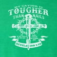 thumbnail image 3 of Wild Bobby, My Savior Is Tougher Than Nails Revelation 1:18, Inspirational Christian, Men Premium Tri Blend Tee, Envy, Small, 3 of 5