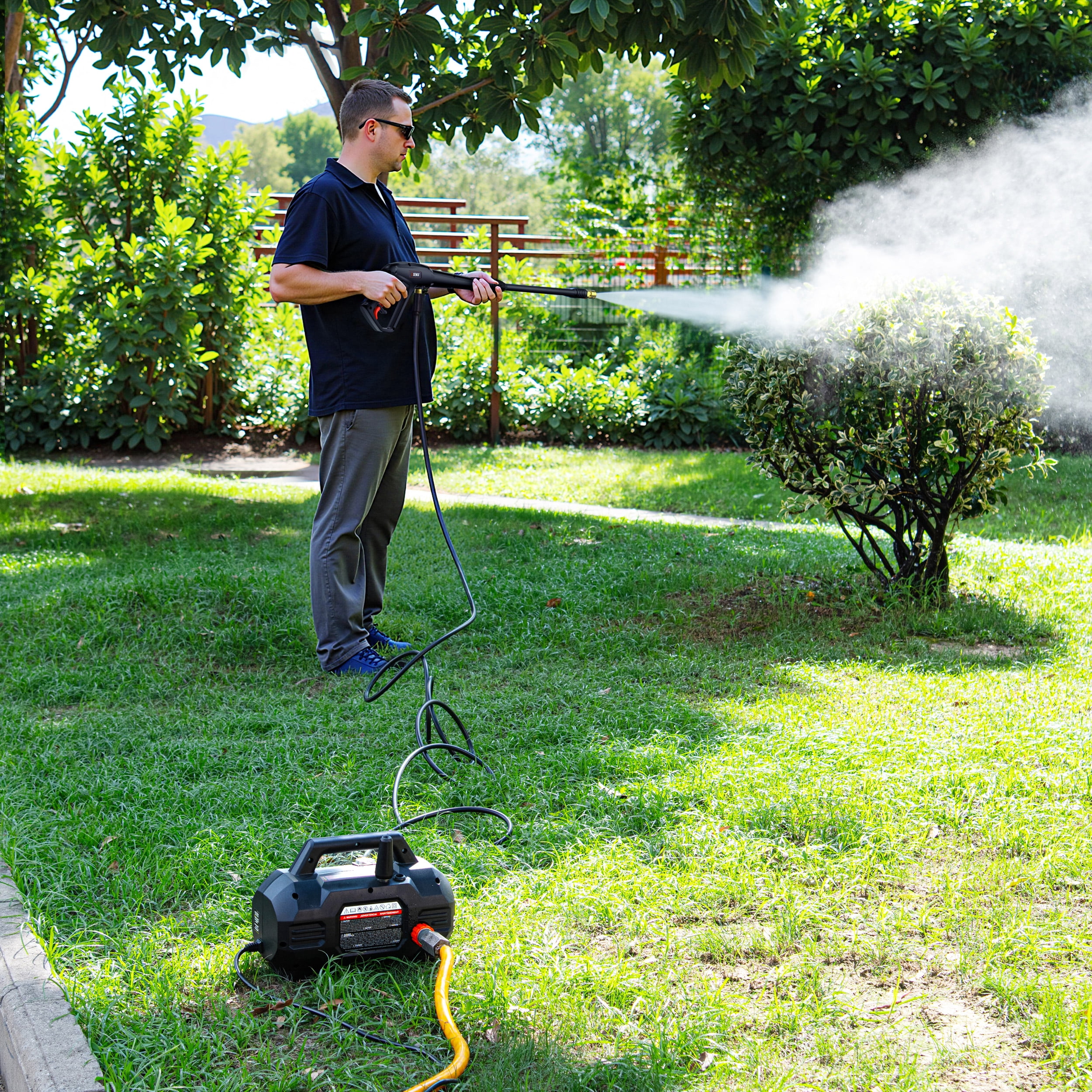 Senix 1700 PSI 1.2 GPM 13 Amp Electric Pressure Washer with Turbo Nozzle and Foam Cannon, Model HPWE13-L