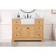 thumbnail image 3 of Elegant Decor Franklin 48" Aluminum MDF Single Bathroom Vanity - Natural Wood, 3 of 15