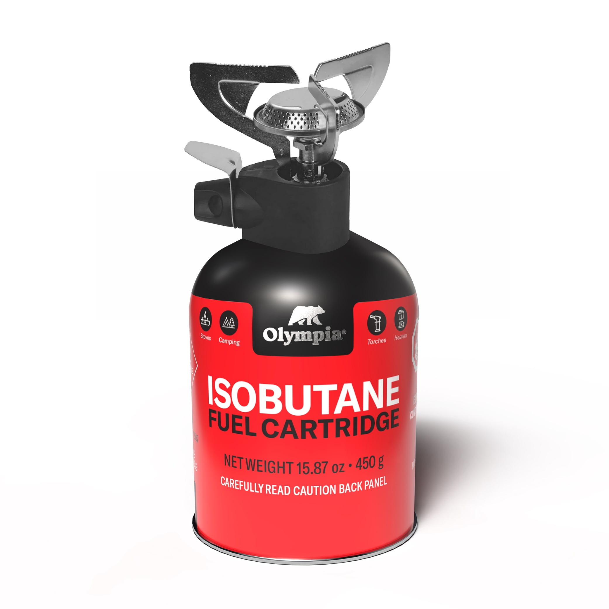Olympia 2-Pack 450g Isobutane Propane Camping Fuel Canister