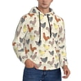 thumbnail image 2 of Haiem Funny Chicken Patterned Men's Hoodie with Kangaroo Pocket - Ideal Pullover Sweatshirt for Daily Wear, Travel, and Home-XX-Large, 2 of 7