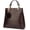 Brown, variant on Large Crocodile Print Top Handle Shoulder Bag for Women PU Leather Crossbody Tote Satchel Bag Retro Handbag Purse