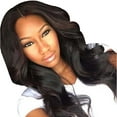 thumbnail image 4 of DOPI Dark Brown Brazilian Hair African American Curly Wavy Women Wig Hair, 4 of 5