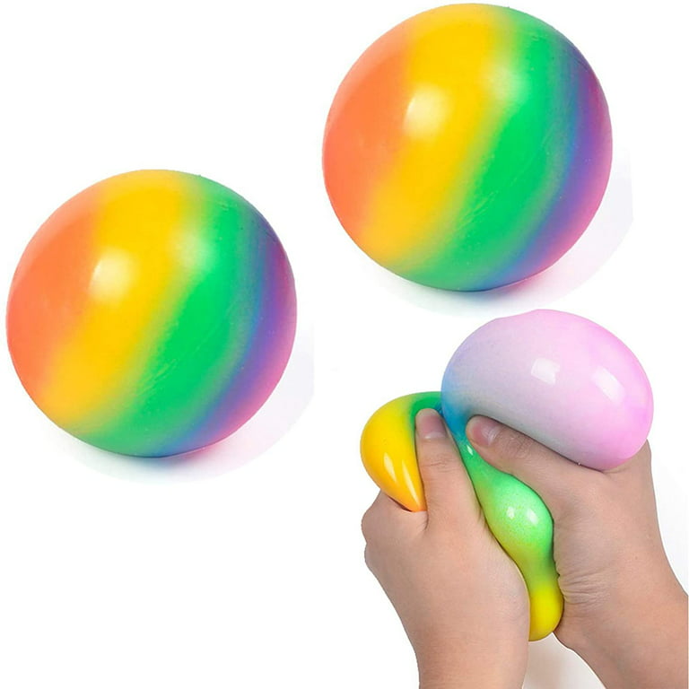 Pluokvzr 1/2/4/8 Pack Pop It Ball 3D Silicone Stress Relief Fidget Ball  Squeeze Ball Fidget Toy Push Bubbles Sensory Ball Pop It Ball(2pcs-Random  color) 