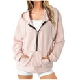 thumbnail image 2 of Qulqfy Women's Workout Hoodies Half Zipper Embossed Fall 2025 Professional Comfy Sweatshirts Women Pink Tops M, 2 of 6