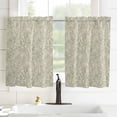 thumbnail image 3 of Sage Green Botanical Window Short Curtains 54 Inch Length, Rustic Vintage Floral Leaves Rod Pocket Kitchen Window Treatments Drapes for Bedroom, Cafe, Living Room, 2 Panels, 42 W x 54 L, 3 of 5