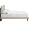 thumbnail image 4 of Modway Macie Queen Fabric Platform Bed with Round Splayed Legs in Beige, 4 of 5