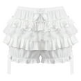 thumbnail image 4 of YIZYIF Womens Lace Trim Layered Lolita Bloomers Bowknot Ruffles Boyshort Panties, 4 of 7