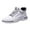White, variant on Fsqjgq Mens Shoes High Top Lace up Sneakers Solid Flat Thick Bottom Artificial Leather Shoes Fashion Lace Up Casual Running Shoes 41