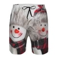 thumbnail image 3 of Goofa Christmas Snowman With Hat Printed Mens Swim Trunks Summer Quick Dry Short Beach Swimwear Bathing Suits-, 3 of 9