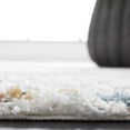 thumbnail image 4 of SAFAVIEH Berber Shag Taegan Abstract Runner Rug, Blue Rust/Ivory, 2'3" x 12', 4 of 8