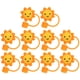 thumbnail image 1 of Consejos de paja de silicona de 10 piezas cubiertas de paja en forma de sol, tapones de paja reutilizables, 1 of 6