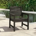 thumbnail image 2 of Stoog Patio Chair with Backrest, Outdoor Dining Chairs for Garden, Backyard, Porch, HIPS Weatherproof, 400 lbs Weight Capacity, Black, 2 of 6