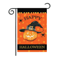 thumbnail image 1 of Arpillera vertical de doble cara, truco o trato bandera de jardín vertical de doble cara, Halloween, 1 of 5
