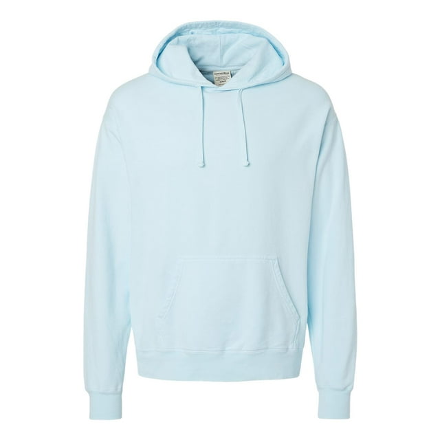Hanes Mens ComfortWash Garment-Dyed Hooded Sweatshirt, L, Soothing Blue