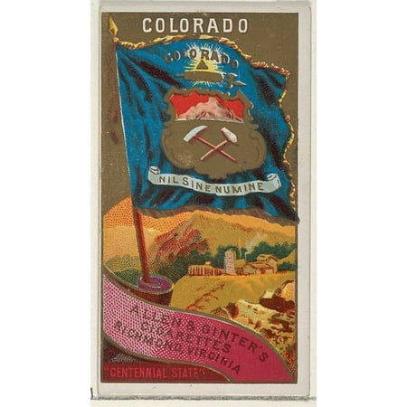 Colorado from Flags of the States and Territories (N11) for Allen & Ginter Cigarettes Brands Poster Print (18 x 24)