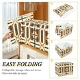 thumbnail image 2 of Yayeee Collapsible Cube Storage Bin with Lid Fabric Closet Decorative Basket with Handles, Beige Geometric, 2 of 7