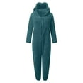 thumbnail image 4 of CAIXIA Teddy Onesie Jumpsuit Girls Cute Pyjamas Long Sleeve Jumpsuit with Bear Ears Hood and Zip Warm Plush Onesie Pyjamas Winter Children Sleep Suit Leisure Suit 3-12 Years, 4 of 5