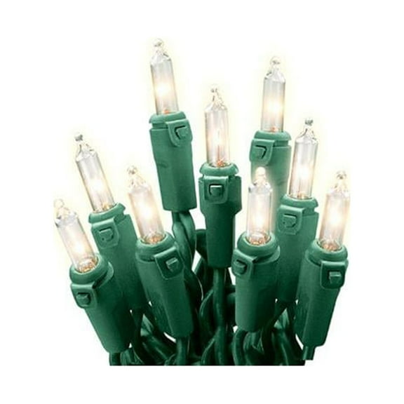 Holiday Wonderland 4050-88A Christmas String to String 50-Light Set, Clear - Quantity 24