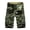 Army Green 30, variant on Mid-rise Elastic Waistband Zipper Fly Men Shorts Camouflage Print Multi-pockets Cargo Shorts Streetwear