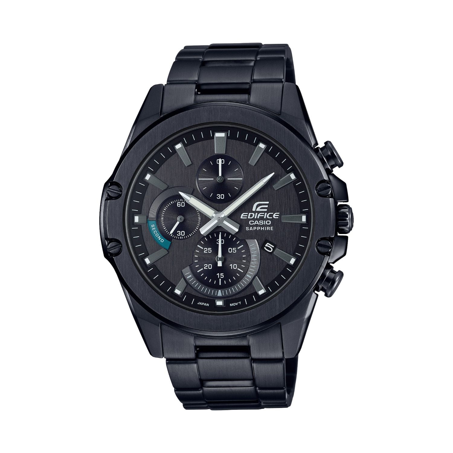 Casio - Casio Men's Black IP Slim Edifice Chronorgraph Watch - Walmart.com