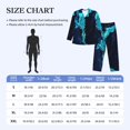 thumbnail image 4 of Naloa Blue Marble And Gold Men’s Pajamas Set - Long Sleeve Button Down Sleep Shirt and Pajama Bottoms Sleepwear Set-Large, 4 of 7