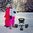 thumbnail image 3 of Costway Kids Snow Racer Sled w/ Steering Wheel & Double Brakes Pull Rope Snow Slider, 3 of 10