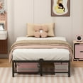 thumbnail image 5 of Z-HOM 16“ Twin Bed Frame, Heavy Duty Metal Platform Bed Frame with Under Bed Storage Space, Black, 5 of 7