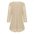 thumbnail image 3 of Karight Women's Fashion Printed T-shirt 3/4 Sleeves Blouse Round Neck Casual, 3 of 6