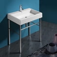 thumbnail image 2 of Alfi Trade White And Chrome Large Rectangular Sink Console B-U90-DUCG1-A09-1, 2 of 4