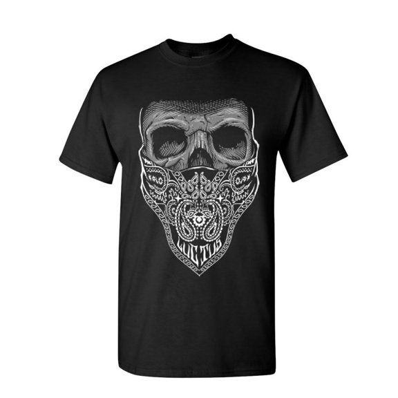 Tee Hunt Bandana Skull T-Shirt Biker Outlaw MC Motorcycle Club Shady Character