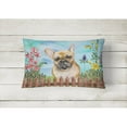 thumbnail image 2 of Carolines Treasures CK1250PW1216 French Bulldog Spring Canvas Fabric Decorative Pillow  12H x16W multicolor, 2 of 3