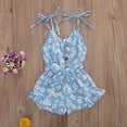 thumbnail image 4 of Gupgi Baby Girl Overalls Sleeveless Button Floral Printed Romper Short Jumpsuit, 4 of 10