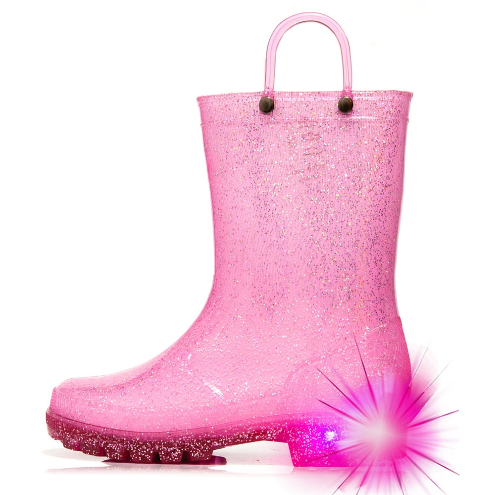 Hugrain Toddler Girls Kids Rain Boots Sparkle Glitter Lightweight hugrain-toddler-girls-kids-rain-boots-sparkle-glitter-lightweight