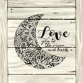 thumbnail image 2 of Jacobs, Cindy 26x26 Black Ornate Wood Framed with Double Matting Museum Art Print Titled - Love You to the Moon, 2 of 4