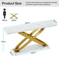 thumbnail image 2 of Resenkos Entryway Table, Console Sofa Table,55" Console Table Modern Faux Marble Sofa Entryway Table, 2 of 3