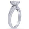 thumbnail image 3 of Emerald Cut Channel Set Modern Diamond Engagement Ring & Matching Band Wedding Set E14, 3 of 6