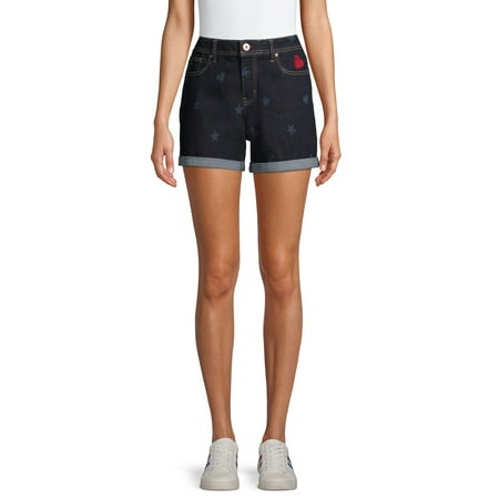 EV1 from Ellen DeGeneres Alex Relaxed Heart and Star Jean Shorts Women's