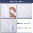 thumbnail image 5 of Haperlare 72"W x 84"L Extra Long Shower Curtain with Snap-in Fabric Liner Set Heavy Weigh Water Resistant, White, 5 of 7