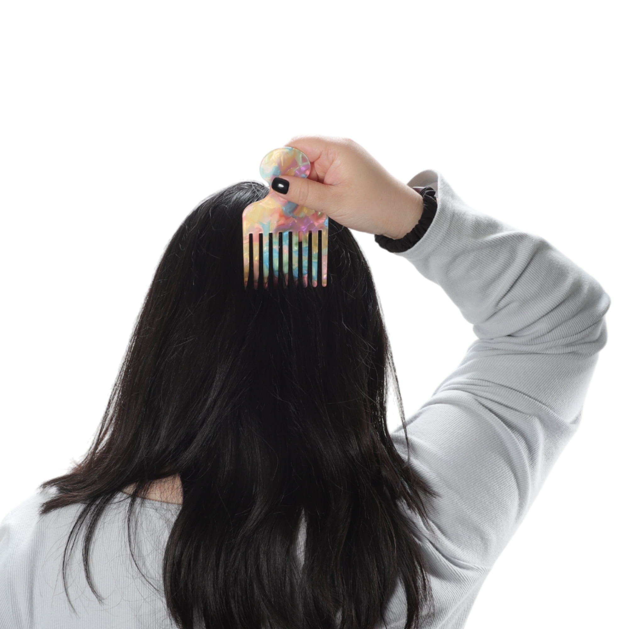 Unique Bargains 1 Pc Fashion Hair Insert Comb for All Hair Types Styles Multicolored