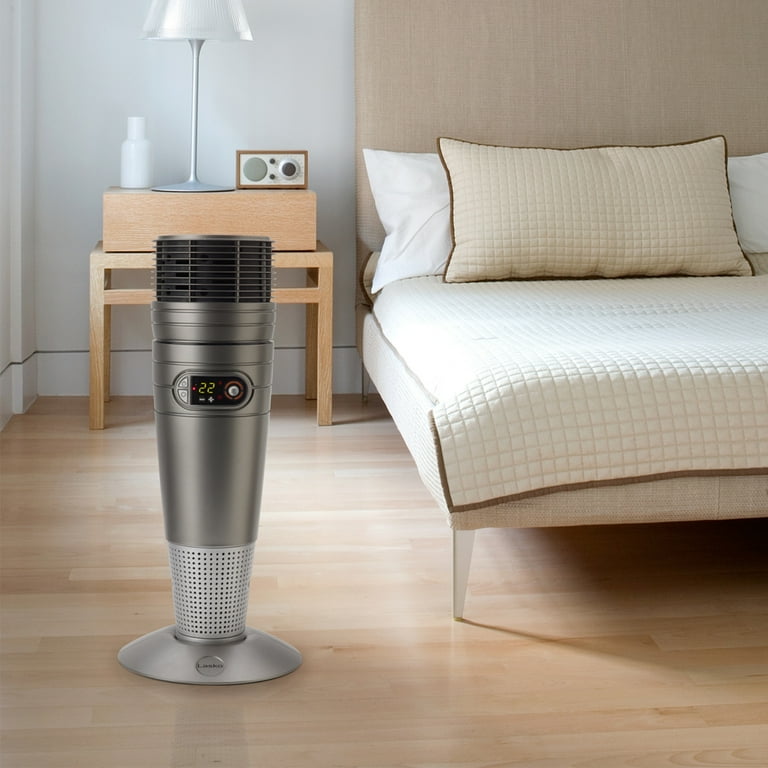 Lasko 1500W Full-Circle Ceramic Tower Space Heater with Remote, 6451, Grey  - Walmart.com