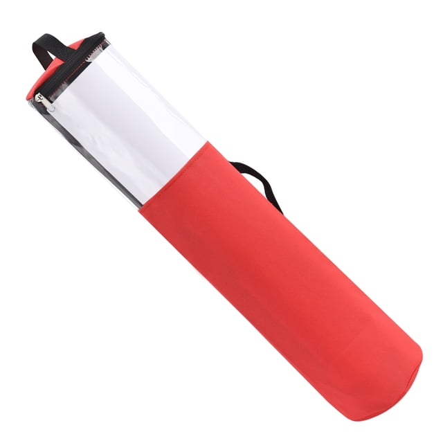 Wrapping Paper Storage Organizer Bag,600D Nylon PVC Clear Bag with Handles and Zipper Top for Gift Wrap and Ribbons,101.5*22.5CM