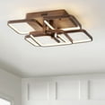 thumbnail image 3 of JONATHAN Y Sebastian 17.5" Integrated LED Metal Flush Mount Ceiling Light, Coffee, JYL7213A, 3 of 8