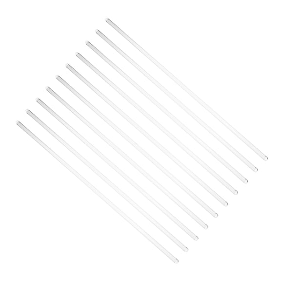 BESTYASH Set of 10 Glass Stirring Rods with Polished Ends for Cocktails, Lab Experiments, and Mixing Drinks