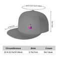 thumbnail image 4 of DouZhe Flat Brim Cap Snapback Hat, Dollar Currency I'm Rich Prints Adjustable Gray Adult Baseball Cap, 4 of 7