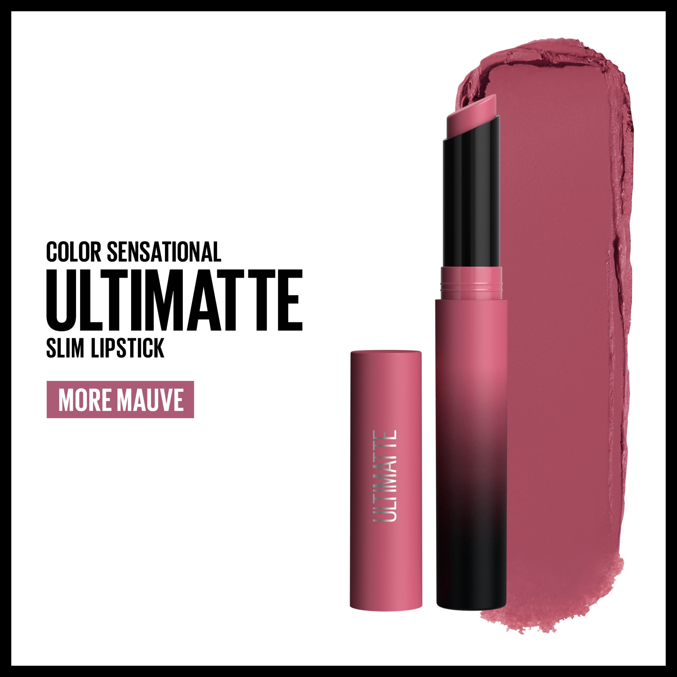(2 pack) Maybelline Color Sensational Ultimatte Slim Lipstick Makeup, More Mauve, 0.06 oz.