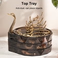 thumbnail image 3 of CSChome Jewelry Organizer Box Jewelry Organizer Box Rotatable Swan Shape Transparent Visible Multi Layers Necklace Jewelry, 3 of 7