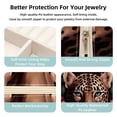 thumbnail image 3 of Rose Leopard Travel Portable Square Jewelry Box for Rings, Earrings, Necklaces, Bracelets - Girls and Women, 3 of 6