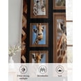 thumbnail image 6 of Brown Giraffe Sheer Curtains 45 Inch Length 2 Panels Set for Living Room/Bedroom, Wildlife Animals Farmhouse Wood Plank Kitchen Curtains Grommet Semi-Sheer Curtains Drapes Window Treatments 42"x45"x2, 6 of 7